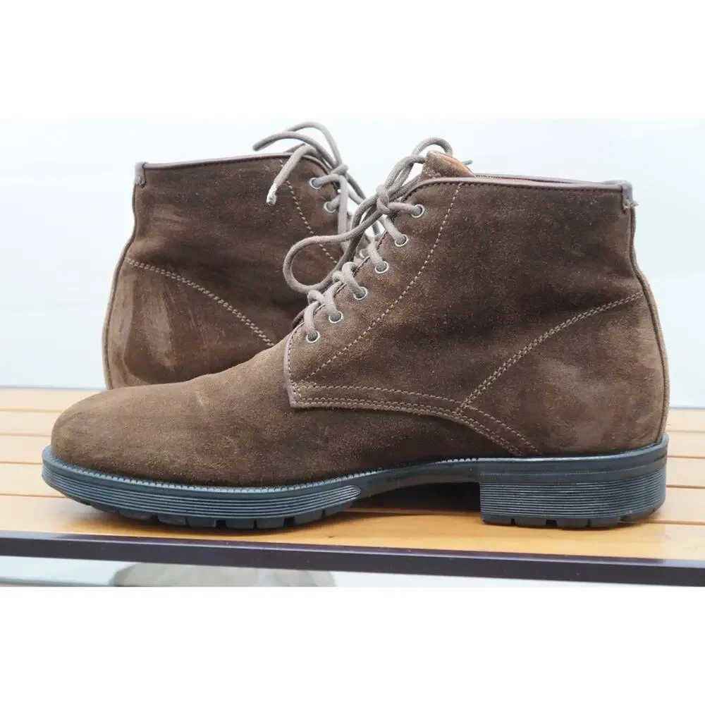 Aquatalia Harvey Waxy Suede Waterproof 6 eye Boots 9.5 EU / 10.5 US ITALY RARE